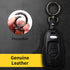 Tukellen for Audi Key Fob Cover Genuine Leather with Keychain,Leather Key Case Protector Compatible Audi A4 Q7 Q5 TT A3 A6 SQ5 R8 S5 Smart Key-Bla...