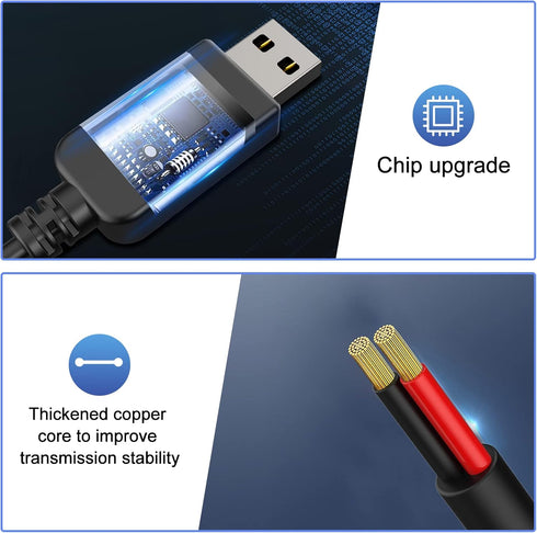 Radar Detector Cable, USB to RJ11 Plug Cable,Replacement Power Line of Radar Detector,for Uniden Escort Beltronics Radar Detector, 9.84 ft...