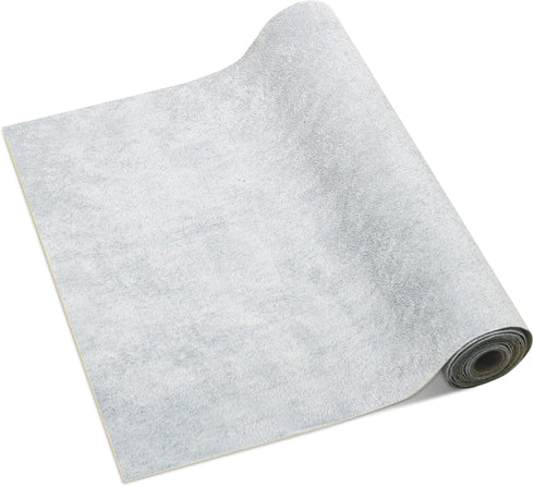 Self Adhesive Felt Velvet Fabric Liner Velvet Drawer Liner for Jewelry Drawer Craft Felt Fabric Sheet Art & Craft Making 14.2" x 78" (Light Gray)...