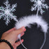 Lurrose 2pcs Christmas Feather Snowflake Headbands Merry Christmas Hairbands Head Boppers Headdress Costume Props for Women Girls Children...