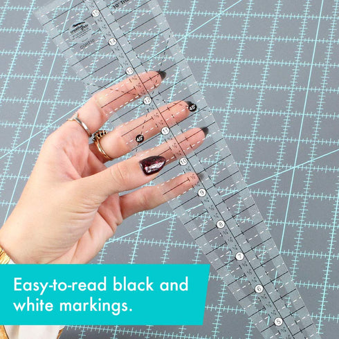Creative Grids 10 Degree Triangle Ruler – CGRT10 – Made in USA, 3-1/4in x 16in, Non-Slip Grip Acrylic Quilting, Sewing, Crafting, Patchwork Ruler ...