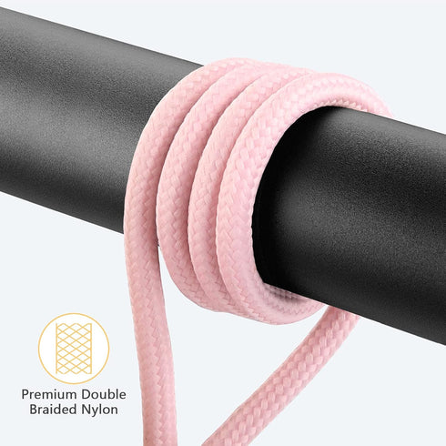 2 Pack 90 Degree iPhone Charger 10Ft Mfi Certified Lightning Cable Right Angle Long Nylon briaded Cord Compatible with Apple iPhone 14 13 12 11 Pr...