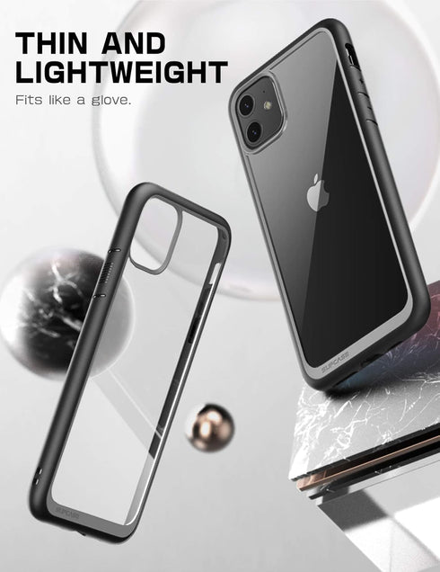 SUPCASE Unicorn Beetle Style Series Case Designed for iPhone 11 6.1 Inch (2019 Release), Premium Hybrid Protective Clear Case (Black)...