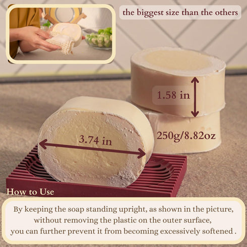 JiguMom Natural Big Soap Bar Dishwashing (8.82oz *3 set) Eco Friendly Plastic Free Packaging with Sustainable Organic Ingredients for Kitchen...