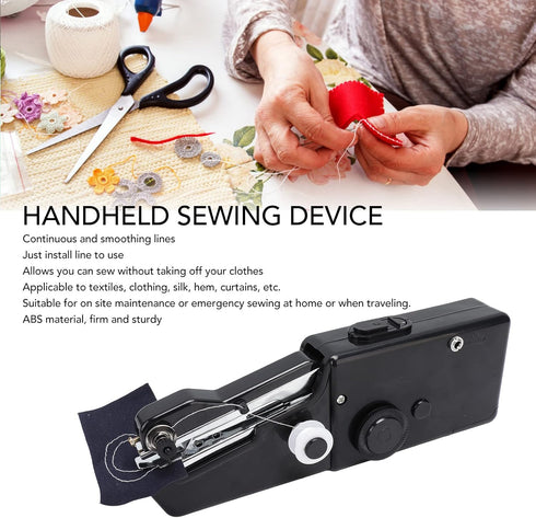 Handheld Sewing Machine, A electric sewing kit, Portable Electric Sewing Tool for Stitching Suitable for Family Travel Use (Black)...