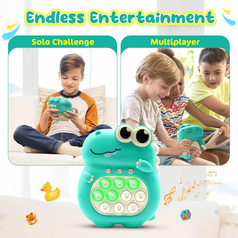 Fast Push Pop Game Fidget Toys for Kids, Electronic Handheld Fidget Pop Quick Push Bubbles Light up Toy, Birthday Toys Gifts for Teens Kids Boys a...