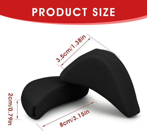 Sibba 4 Pieces Toe Filler Inserts Unisex Breathable Soft Big Toe Plug Forefoot Pad Shoe Filler for High Heel Foot Pain Relief for Women Girls (Bla...