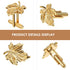 Amosfun 1 Pair of Maple Leaf Cufflinks for The Maple City Handsome Cufflinks for Men Metal Cufflinks for Wedding Bussiness Anniversary Birthday Go...