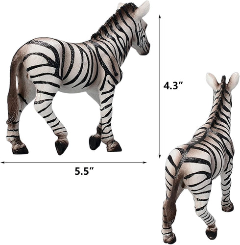 Gemini&Genius Zebra Animal Toy for Kids, Zebra Figurine Toy, Wildlife Action Figure Toy, Great Gift, Collection, Cake Topper, Storytelling Prop an...