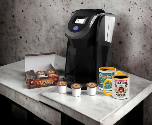 Hula Girl 100% Kona Coffee, Single Serve for Keurig K-Cup Brewers, Medium Roast, Works in the New K2...