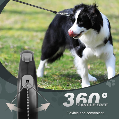 Retractable Dog Leash, 20 FT Dog Walking Leash for Small/Medium Dog or Cat up to 44 lbs, Strong Nylon Cord, Tangle Free, One-Hand Brake...