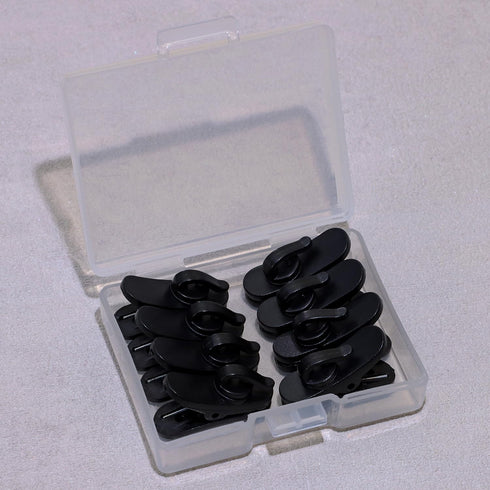 1 Inch Small Plastic Rotate Earphone Clips for Fixing Earbuds Cables Corded Headset Headphone Wires to Shirt, Pack of 8 (Black)......