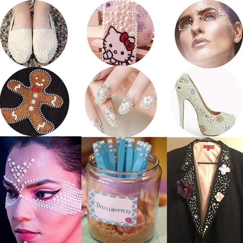 PandaHall Elite 1 Box About 690 Pcs White Assorted Mixed Sizes 4-12mm Flat Back Pearl Cabochons...