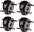 Mini Skater Round Magnetic Snaps Bag Button Clasps Closure Purse Handbag with Washer Nickel? 6-Pack (18mm, Black)...
