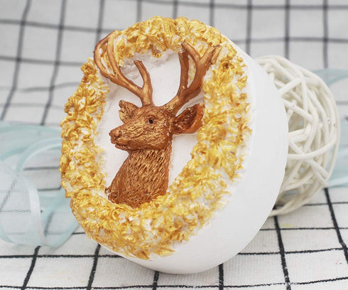 Deer Silicone Animal Soap Mold - Round Shape for Candle and Cake Decoration...