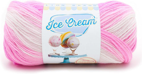 Lion Brand Yarn (1 Skein) Lion Brand Yarn Ice Cream Baby Yarn, Birthday Cake Multicolor...
