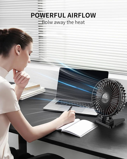 2Pack Desk Fan, USB Fan for Desk, Mini Desk Fan, 3 Speed Rotation Strong Wind, Protable Small Desktop Cooling Fan, Quite Mini Personal Fan for Hom...