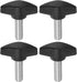 4pcs Tee Wing Knobs Thumb Screws M8 x 20mm Standard Male Thread Plastic T Knobs Handles Hand Clamping Knobs Grip Thumbscrew, Black...