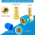 R1234YF to R134A Adapter, 90 Degrees R1234YF to R134A Conversion Adapters, R1234yf Quick Couplers Kit, High/Low Side Quick Coupler R1234YF AC Char...