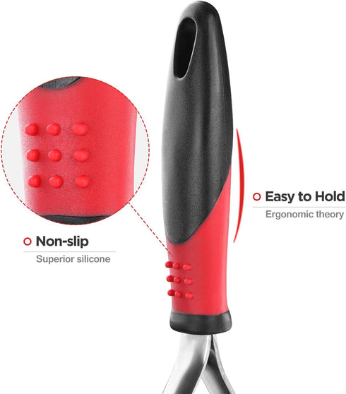 Joyoldelf Heavy Duty Potato Masher, Stainless Steel Integrated Masher Kitchen Tool & Food Masher/Potato Smasher with Non-slip Handle, Perfect for ...