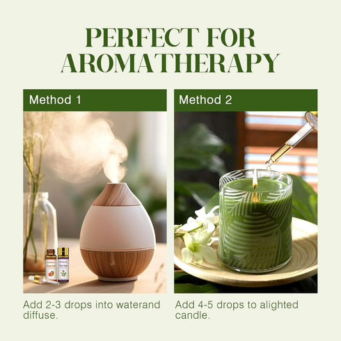 Essential Oils Set - 12 Pcs Essential Oil Kit for Diffuser, Aromatherapy, Massage, Skin Care, Soap & Candle Making - Premium Aromatherapy Diffuser...