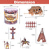 FUN LITTLE TOYS 61 PCs Wild West Cowboys and Indians Plastic Figures Toys, Toy Soldiers for Kids, Wild West Figure Playset with Horse, Tent, Army ...
