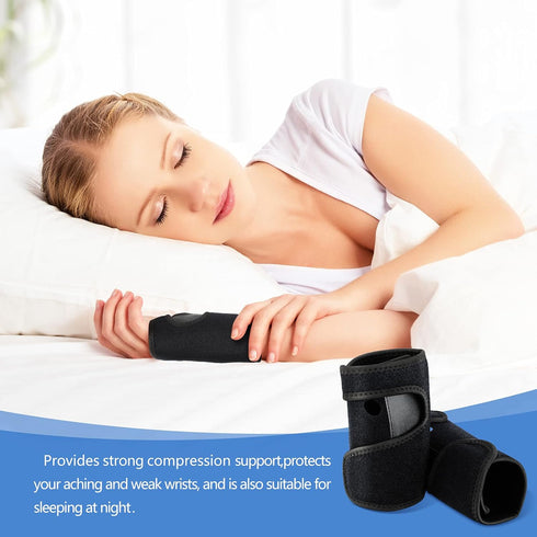 2 Pieces Carpal Tunnel Wrist Braces for Night Wrist Sleep Support Brace Wrist Splint Stabilizer and Hand Brace Cushioned to Help With Carpal Tunne...