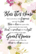 DEXSA Bless This House Wood Plaque with Inspiring Quotes 6"x9" - Elegant Frame Wall & Tabletop Decoration | Easel & Hanging Hook | Christian Famil...