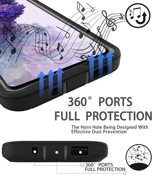 for Samsung Galaxy S20 Case,Shockproof Dropproof Galaxy S20 Case,Heavy Duty Protective for Samsung S20 Case 6.2 Inch (Black/Gray)...