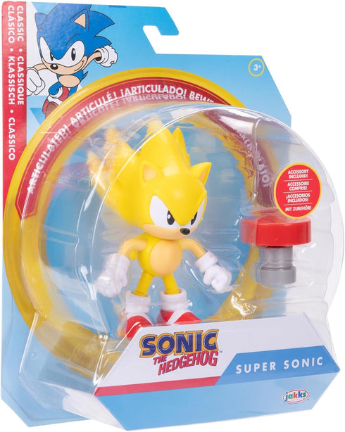 Sonic the Hedgehog 4-inch Super Sonic Action Figure with Red Spring Accessory. Ages 3+ (Officially licensed by Sega)...