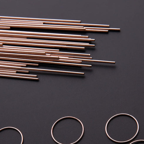 BLUEFIRE 40 pcs 1/2 lb Bare Brass Brazing Rods Easy Flow Solid Round Sticks Diameter 1/16” x Length 14” Copper Zinc Tin Silicon Alloy Simple DIY S...