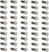 Pack of 50 E10 1.5V 0.3A DC Warm White Miniature Screw Base Bulb Light Bulbs (1.5V)...