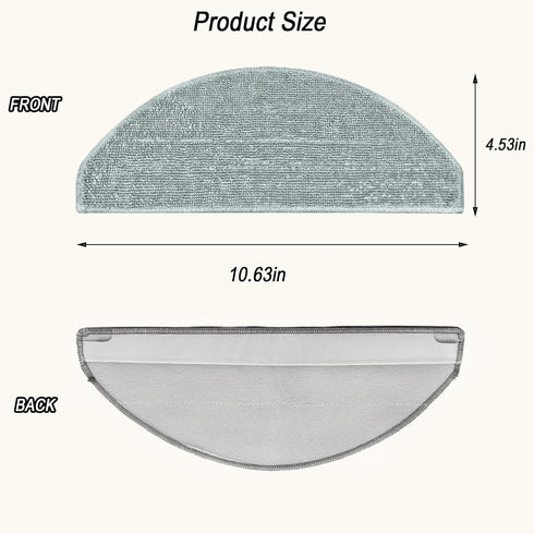 6 Pcs Mop Pads Accessories for Lubluelu L20 Robotic Robot Vacuum Cleaner, Washable and Reusable Microfiber Mop Pads Replacement Part...