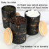 Black Kitchen Ceramic Canister Set - 1178 ML(39.83 OZ) Airtight Set of 3 Coffee Sugar Tea Storage Canisters With Airtight Lid For Food Storage,Sto...