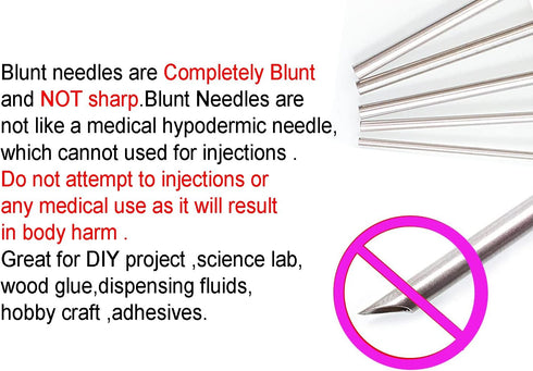 20Pcs Syringe Blunt Tip Needle and Cap - 1ml Syringes 14ga 16ga 18ga 20ga Blunt Needles- Oil or Glue Applicator...