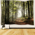 DZGlobal Forest Pathway in the Misty Mountain Tapestry Wall Hanging Art Nature Landscape Tapestries 80W X 60L Inch Home Decor for Living Room Bedr...