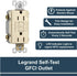 Legrand radiant 1597LACCD12 15 Amp GFCI Self Test Decorator Duplex Outlet, Light Almond (1 Count)......