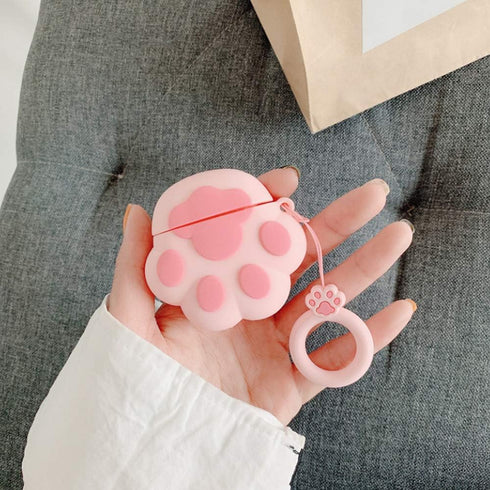 Compatible with Cat Paw AirPods Case 1/2, Women Protective Silicone Skin for AirPod Case Cat Paw, Funny Kawaii Cute Fashion Cartoon 3D Cover for A...