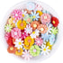 100Pcs Flower Daisy Slime Charms Set Easter DIY Craft Mixed Making Resin Jewery Charms Embellishments Flatback Resin Charms Flower Cabochons for D...