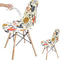 HAOYONG Waterproof Shell Chair Covers,Jacquard Dining Room Chair Slipcover Set of 2 Mid Century Modern Dining Chair Covers Stretchable Slipcovers ...