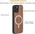 molzar Grip Series Magnetic Case for iPhone 12 and iPhone 12 Pro with Walnut Wood, Built-in Magnet Ring for Magnetic Mount, Compatible with MagSaf...