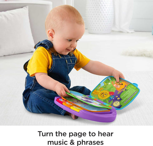 Fisher-Price Baby Learning Toy Laugh & Learn Storybook Rhymes Musical Book with Lights & Sounds for Infants Ages 6+ Months (Amazon Exclusive)...