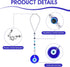 Evil Eye Car Hanging Ornament, Blue Evil Eye Charms for Car Rear View Mirror Lucky Car Accessories Beaded Decor Amulet Protection and Blessing Tra...