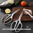 Kitchen Scissors Stainless Steel Multi Function Food Shears with Nutcracker Bottle Opener Ultra Sharp Utility Kitchen Scissor with Fish Scale Scra...
