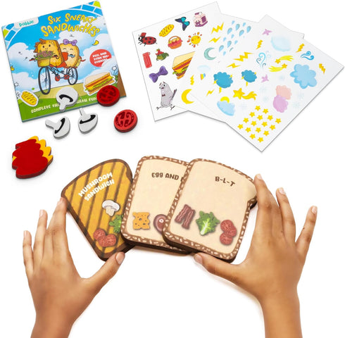 Kids Kitchen Playset for Pretend Play - Six Sneaky Sandwiches | Sandwich Toy for Kids Ages 3-7...