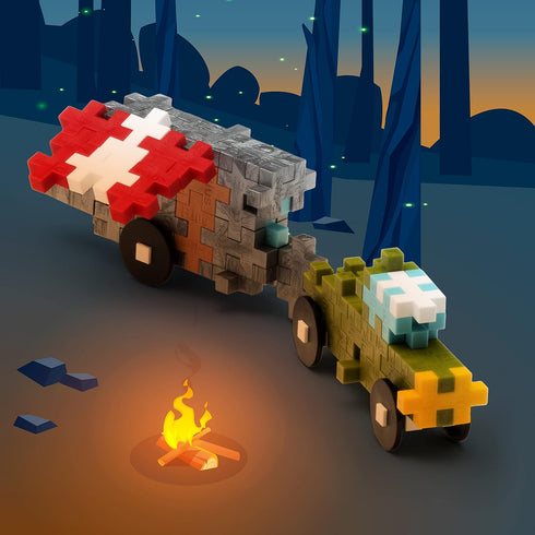 PLUS PLUS - Travel Trailer - 70 Piece Tube, Construction Building Stem/Steam Toy, Interlocking Mini Puzzle Blocks for Kids...