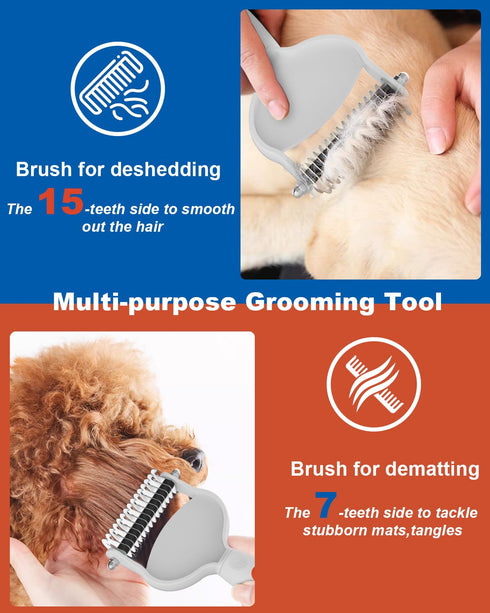 Cat Brush for Shedding, Dog Brush for Shedding, Undercoat Rake for Dogs, Cat Brushes for Indoor Cats Shedding, Dematting Comb for Dogs, Cat Hair B...