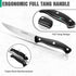 HAUSHOF Steak Knives Set of 4, Premium Stainless Steel Serrated Steak Knife Set with Gift Box, Full Tang and Ergonomic Handle, Gifts Knife Set for...