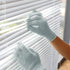 Evridwear Microfiber Dusting Gloves, Dusting Cleaning Glove for Plants, Blinds, Lamps and Small Hard to Reach Corners, 2 Pairs (Grey S/M & Blue S/...
