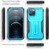 ExoGuard for iPhone 12 Case, Compatible with iPhone 12 Pro Case, Rubber Shockproof Full-Body Cover Case Built in Screen Protector with Kickstand f...